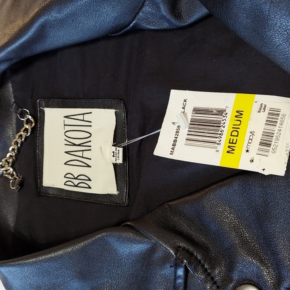 NWT BB Dakota Ladies Medium  Faux Leather Jacket - Picture 3 of 7